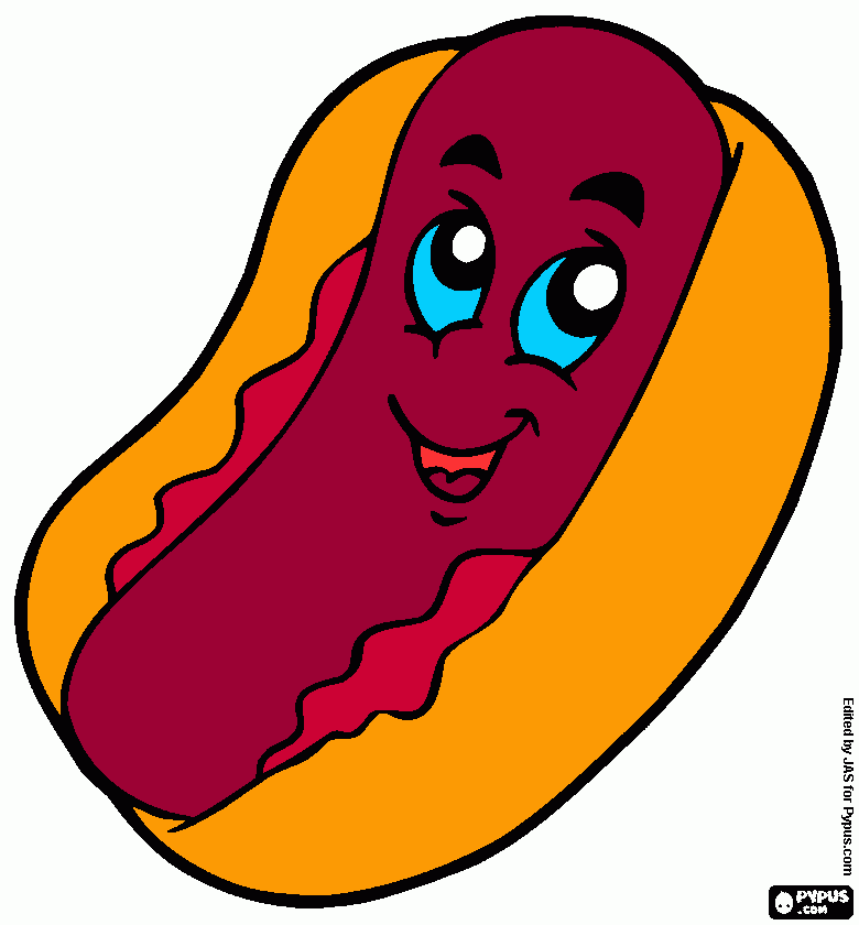 kolorowanka pyszny hot dog