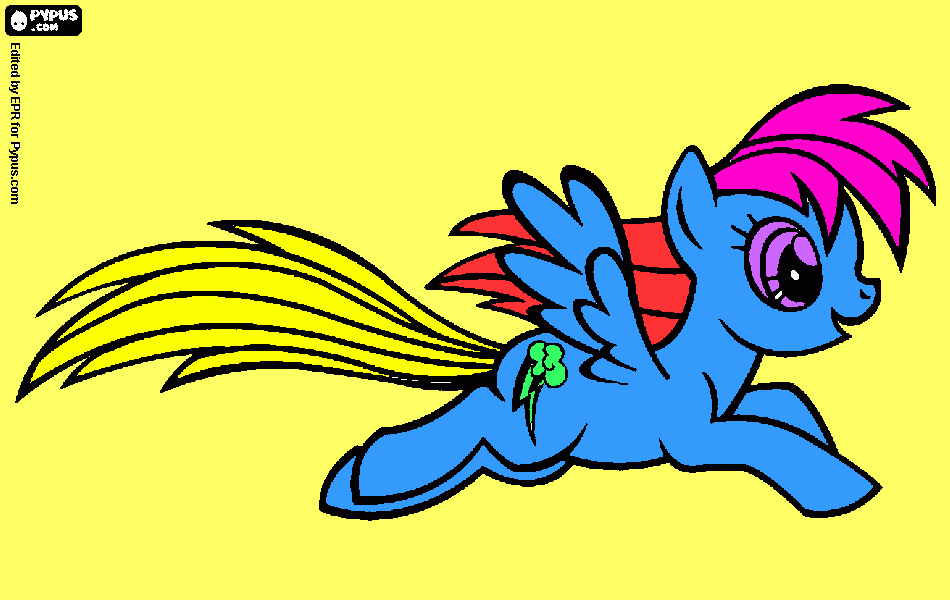 kolorowanka raibow dash