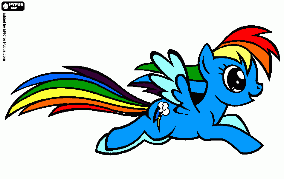 kolorowanka Rainbowdash!!