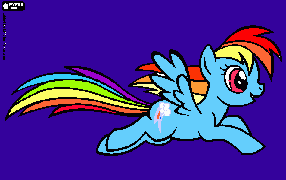kolorowanka Ranbow Dash 