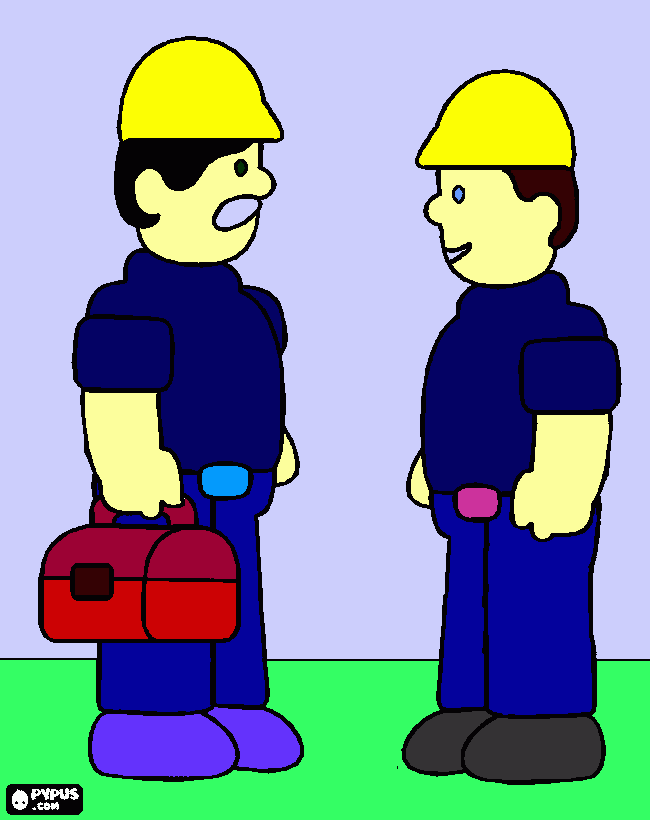 kolorowanka robotnicy