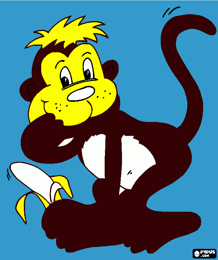 kolorowanka Rysunek małpka