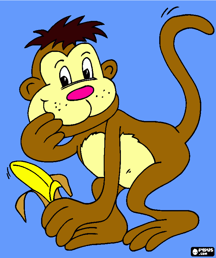 kolorowanka rysunek małpki