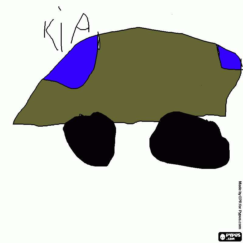 kolorowanka samochód kia