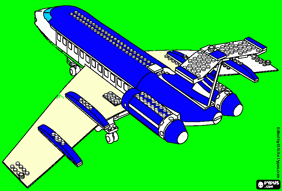 kolorowanka samolot lego