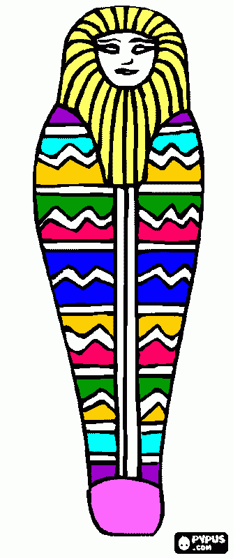kolorowanka sarkofag