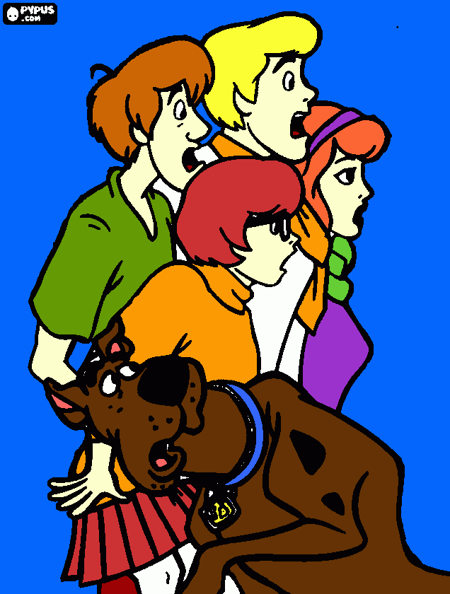 kolorowanka Scooby doo boi sie