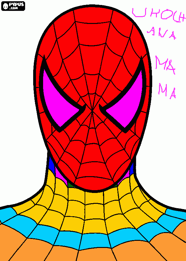 kolorowanka spider man od synka dorianka 