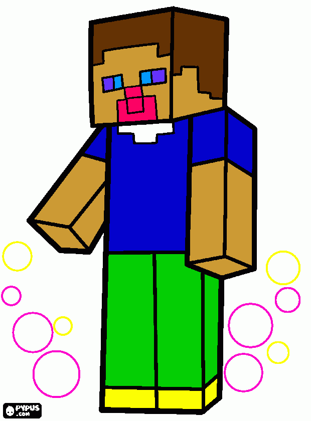 kolorowanka SteveMinecraFT