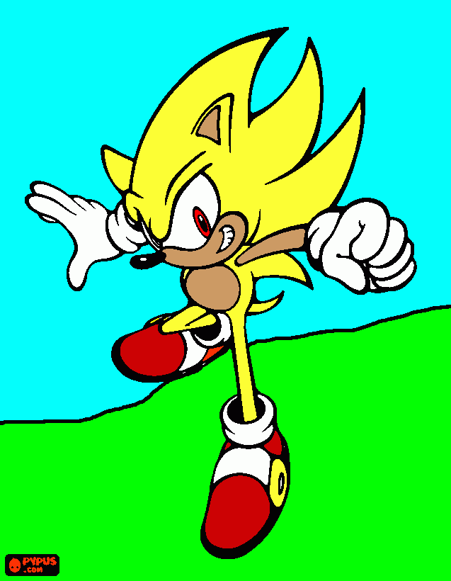 kolorowanka super sonic