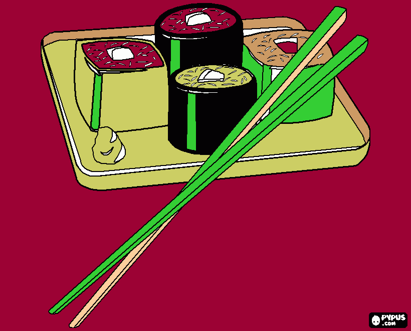 kolorowanka sushi