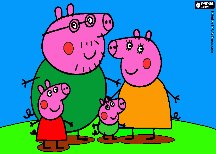 kolorowanka swinka peppa jest fajna 