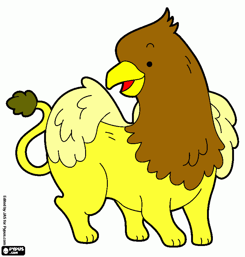 kolorowanka słodki gryfer oooo