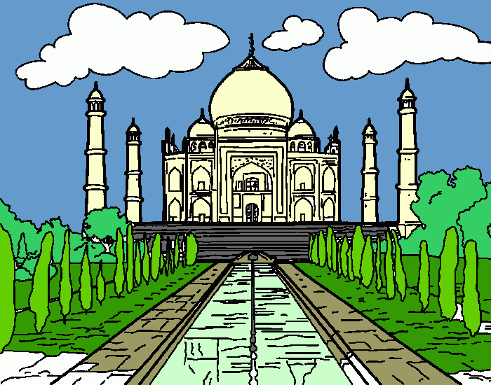 kolorowanka taj mahal