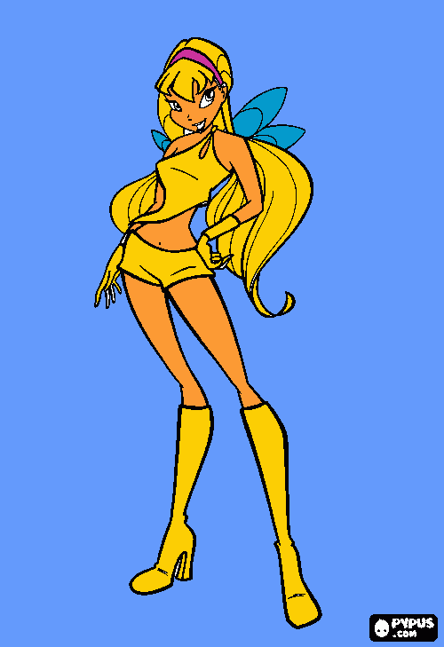 kolorowanka to rysunek Stela z klubu winx