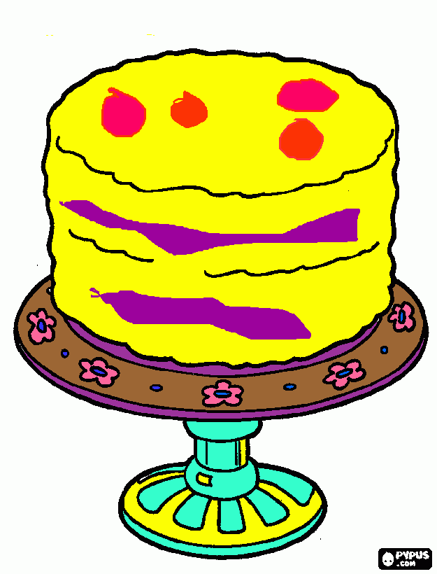 kolorowanka tort imieninowy