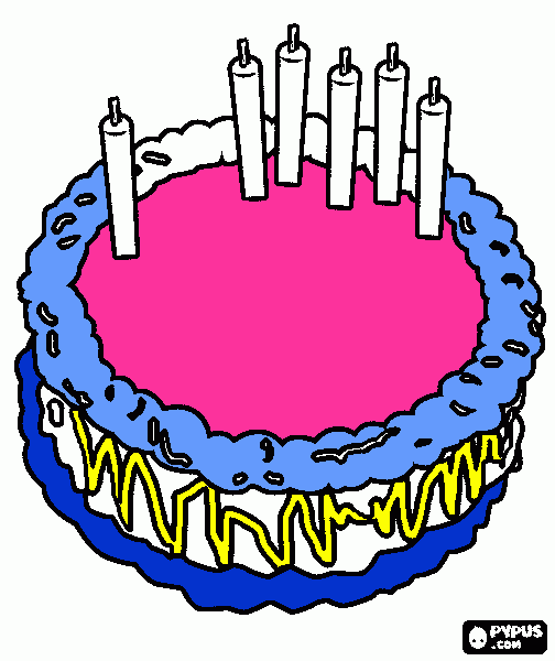 kolorowanka tort