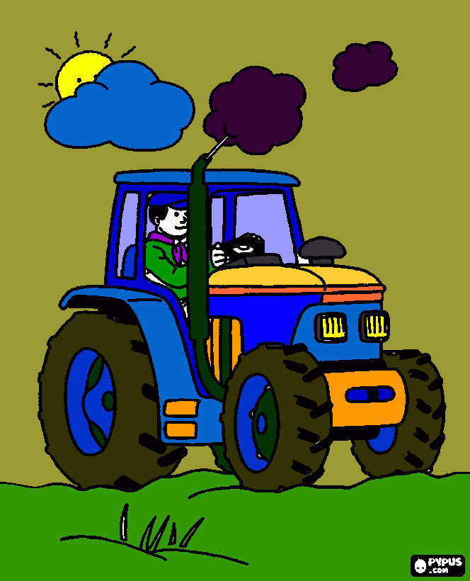 kolorowanka traktor