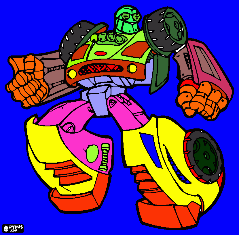 kolorowanka Transformers - ekipa Robota Prima :)