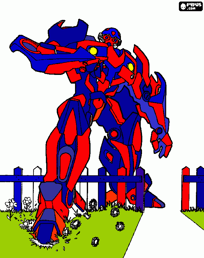 kolorowanka transformers optimus prime