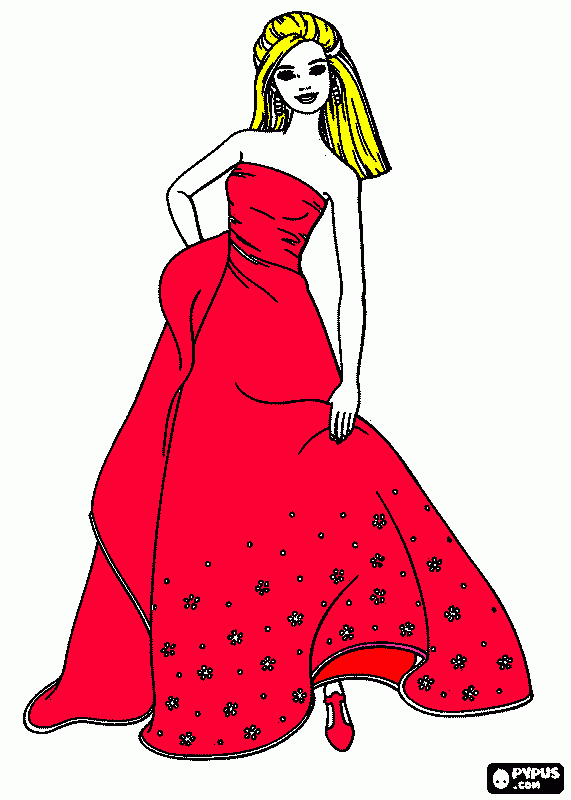 kolorowanka walentynkowa barbie