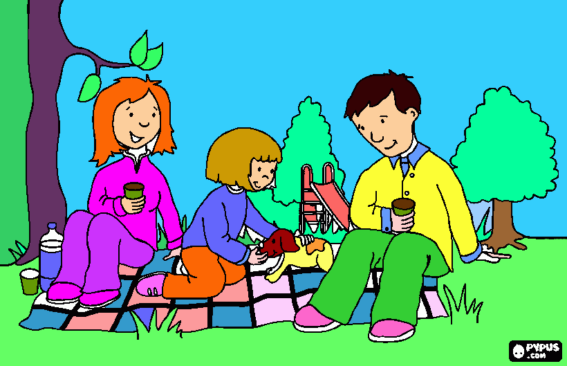 kolorowanka Wieczorny piknik
