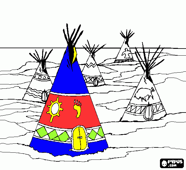 kolorowanka wigwam