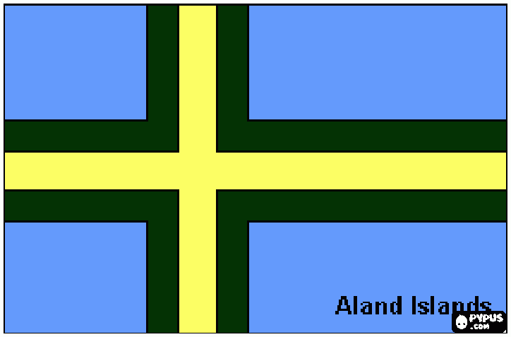 kolorowanka Wyspy Alandzkie
