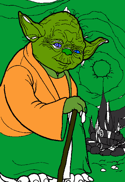 kolorowanka Yoda
