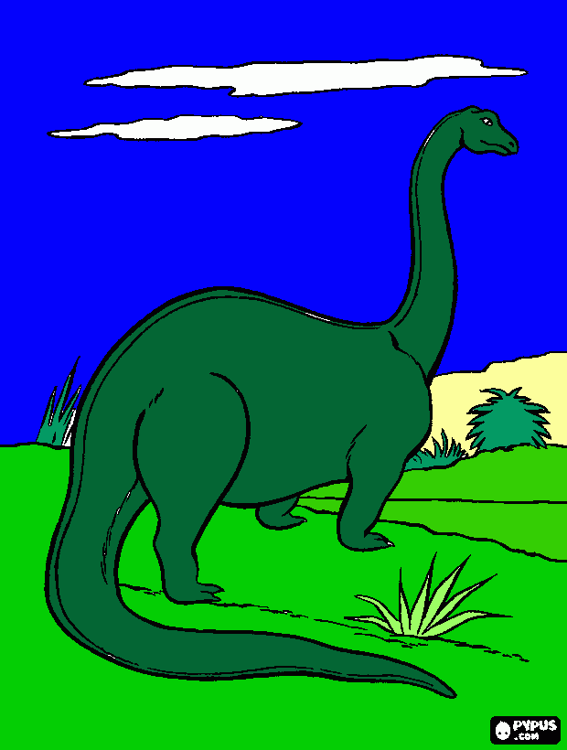 kolorowanka zielony dino