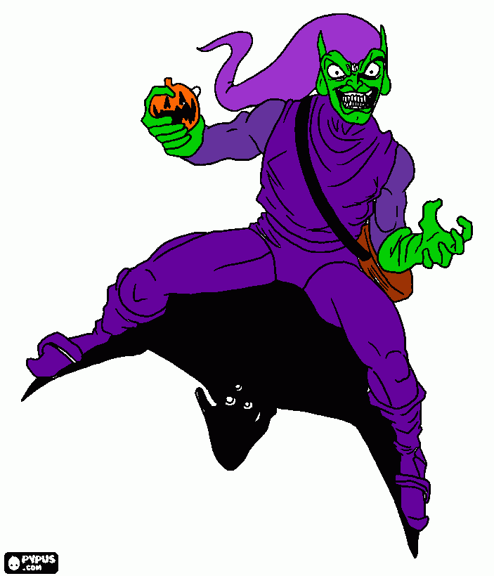kolorowanka ZIELONY GOBLIN