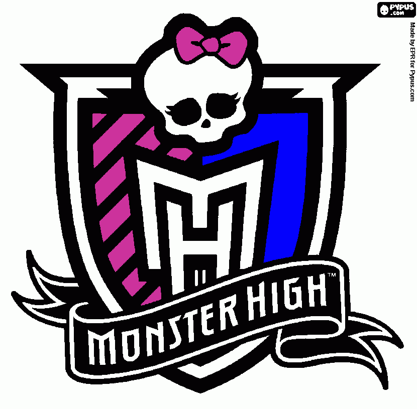 kolorowanka znaczek monster high