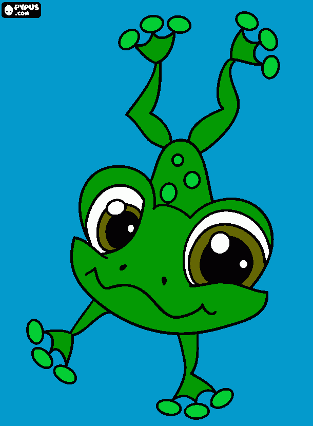 kolorowanka żaba littlepetshop