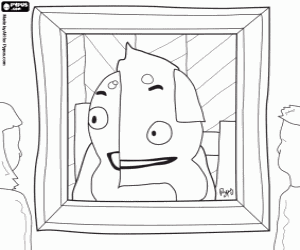 kolorowanka Abstrakcyjne malarstwo Pypus