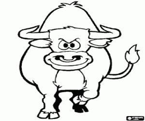 kolorowanka Agresywny byk