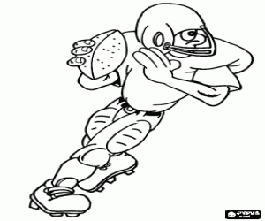 kolorowanka Akcję futbolu amerykańskiego