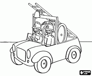 kolorowanka Antyczne strażacki z dzwon