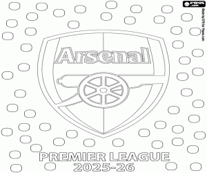 kolorowanka Arsenal, Premier League 2025-2026