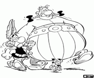 kolorowanka Asterix, Obelix i Idefiks