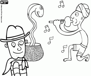 kolorowanka Awanturnik i węże uroczy