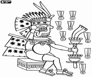 kolorowanka Aztec kultury Teootihuacan