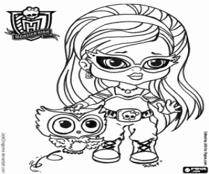 kolorowanka Baby Ghoulia, Monster High Baby
