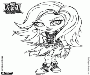 kolorowanka Baby Spectra Vondergeist, Baby Monster High