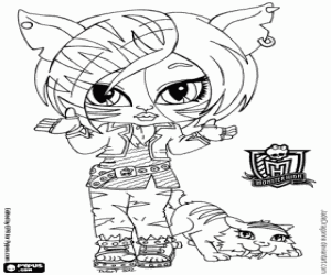 kolorowanka Baby Toralei, Baby Monster High