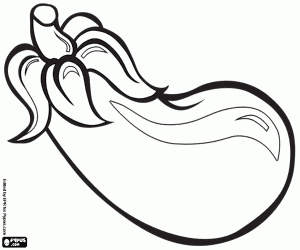 kolorowanka Bakłażan jest fioletowy kolorowe