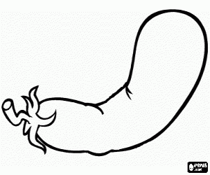 kolorowanka Bakłażan, jadalne owoce