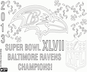 kolorowanka Baltimore Ravens, Super Bowl 2013