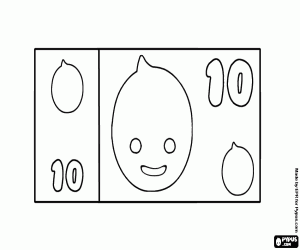 kolorowanka Banknot 10, Bank Pypus