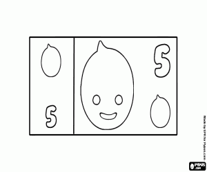 kolorowanka Banknot 5, najmniejszy