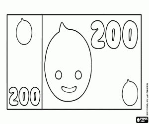 kolorowanka Banknot Pypus 200